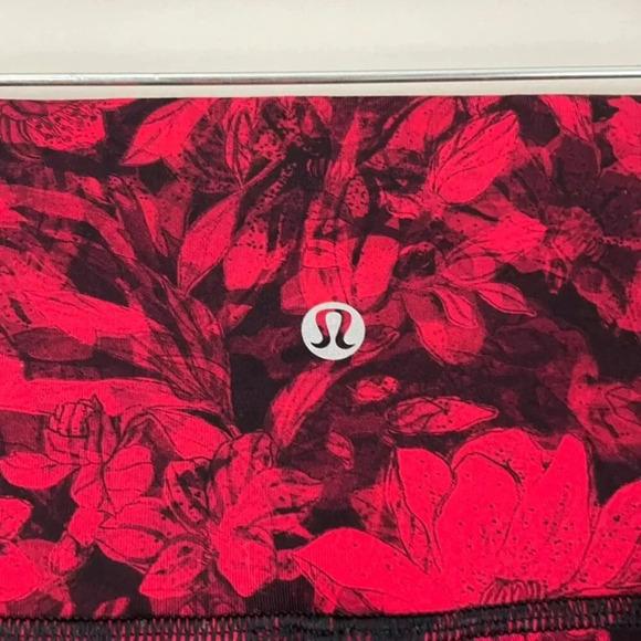 Lululemon Wunder Under Hi-Rise 7/8 Tight 25" Carminetrue Red Black Size 4 - Picture 3 of 7